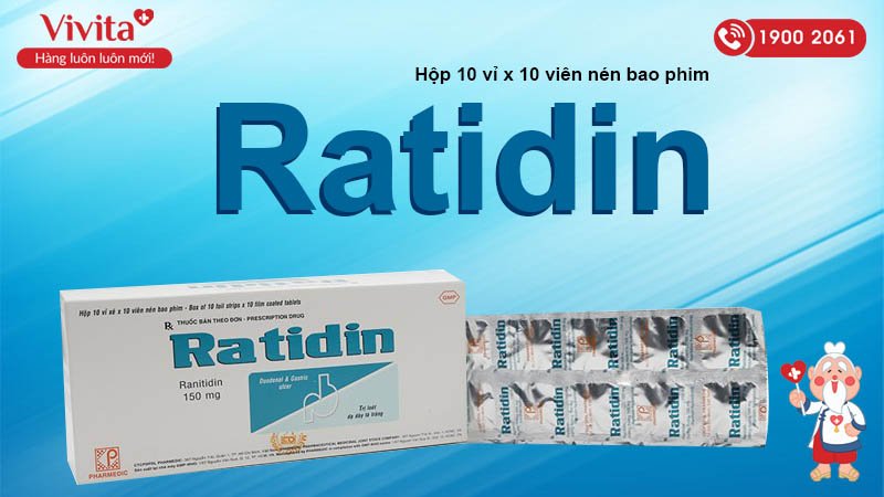Thuốc trị loét dạ dày Thuốc Ratidin 150mg