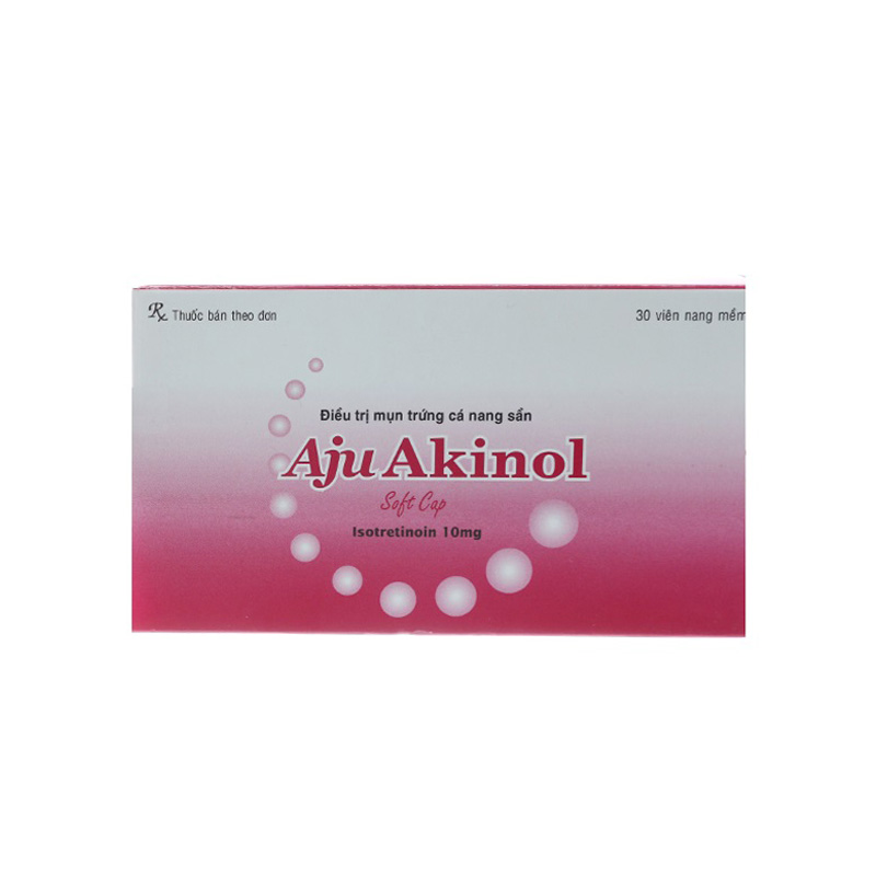Thuốc trị mụn trứng cá nặng Aju Akinol 10mg | Hộp 30 viên