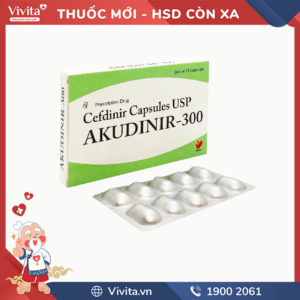 Thuốc kháng sinh trị nhiễm khuẩn Akudinir - 300