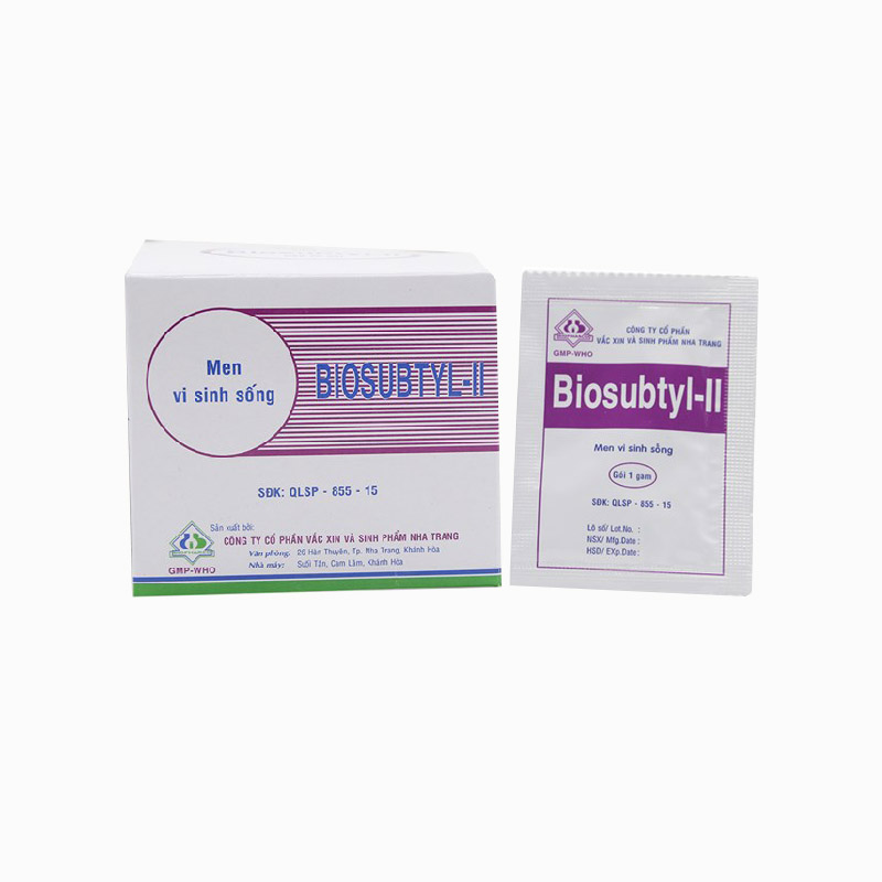 Men vi sinh trị tiêu chảy Biosubtyl-II | Hộp 25 gói