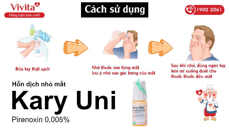 Cách sử dụng thuốc nhỏ mắt Kary Uni 5ml