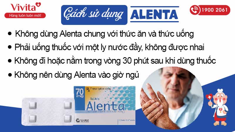 Cách sử dụng thuốc trị loãng xương Alenta 70mg