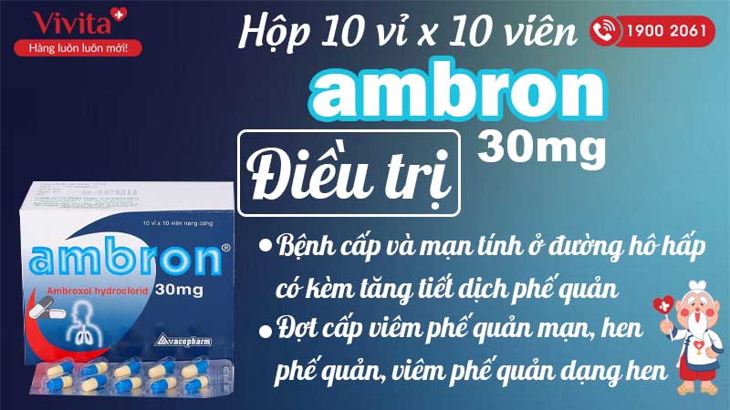 Công dụng Amron 30mg hộp 100 viên