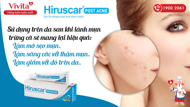 Công dụng Hiruscar post acne tuýp 10g