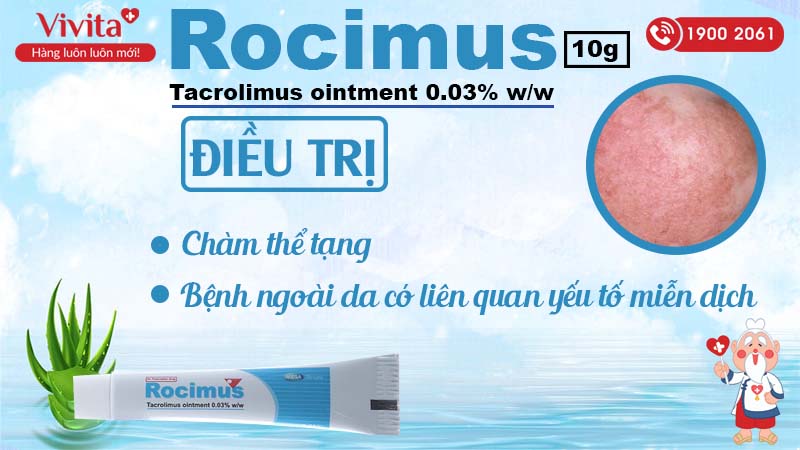 Công dụng Rocimus 0.03% tuýp 10g