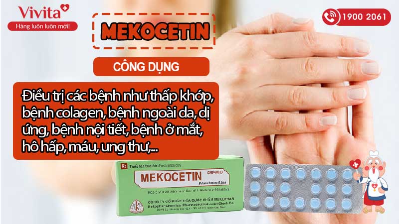 Công dụng của thuốc kháng viêm Mekocetin