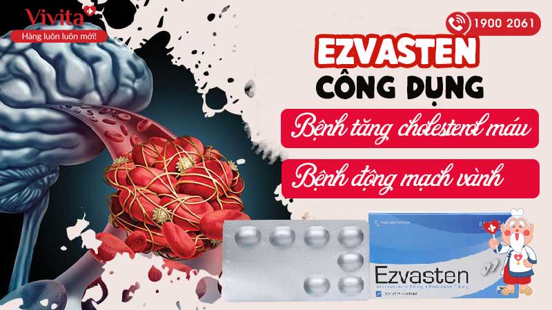 Công dụng thuốc trị mỡ máu Ezvasten 10mg