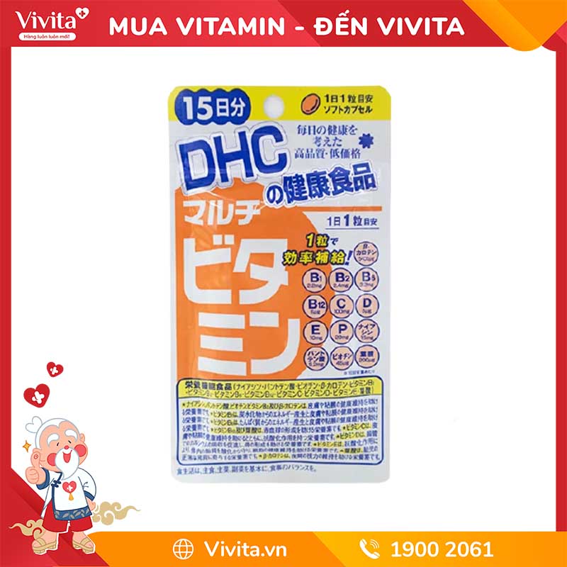Viên Uống DHC Multi Vitamins 15 Days Hỗ Trợ Bổ Sung Dinh Dưỡng Cho Cơ Thể | Gói 15 Viên