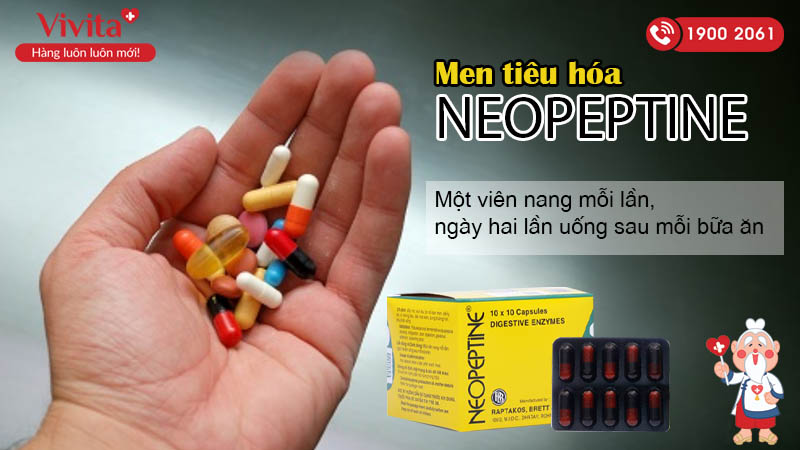 Liều dùng Neopeptine hộp 100 viên