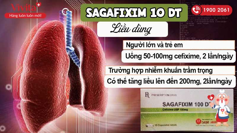 Liều dùng của Sagafixim 100 DT
