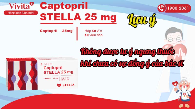 Lưu ý khi sử dụng Captopril Stella 25mg