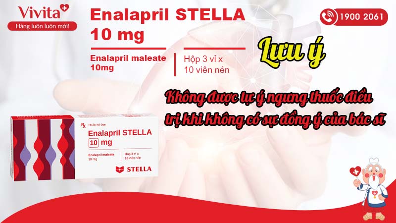 Lưu ý khi sử dụng Enalapril Stella 10mg
