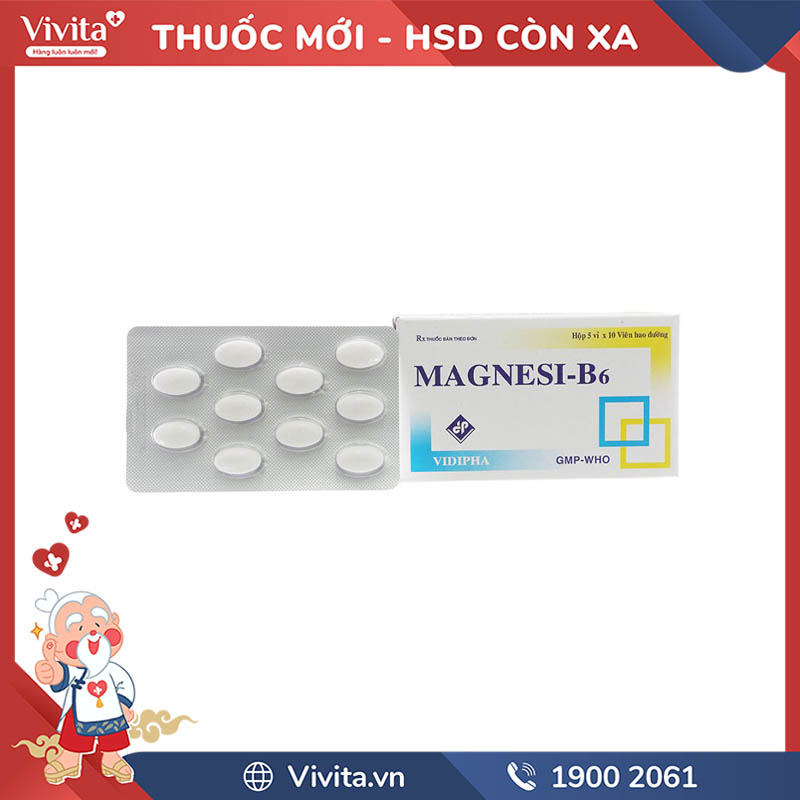 Thuốc Magnesi B6 Vidipha | Hộp 50 viên
