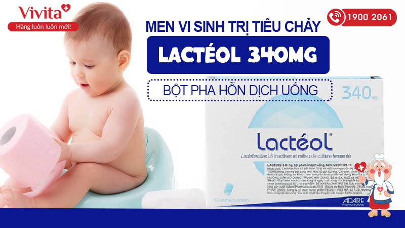 Men vi sinh trị tiêu chảy Lactéol 
