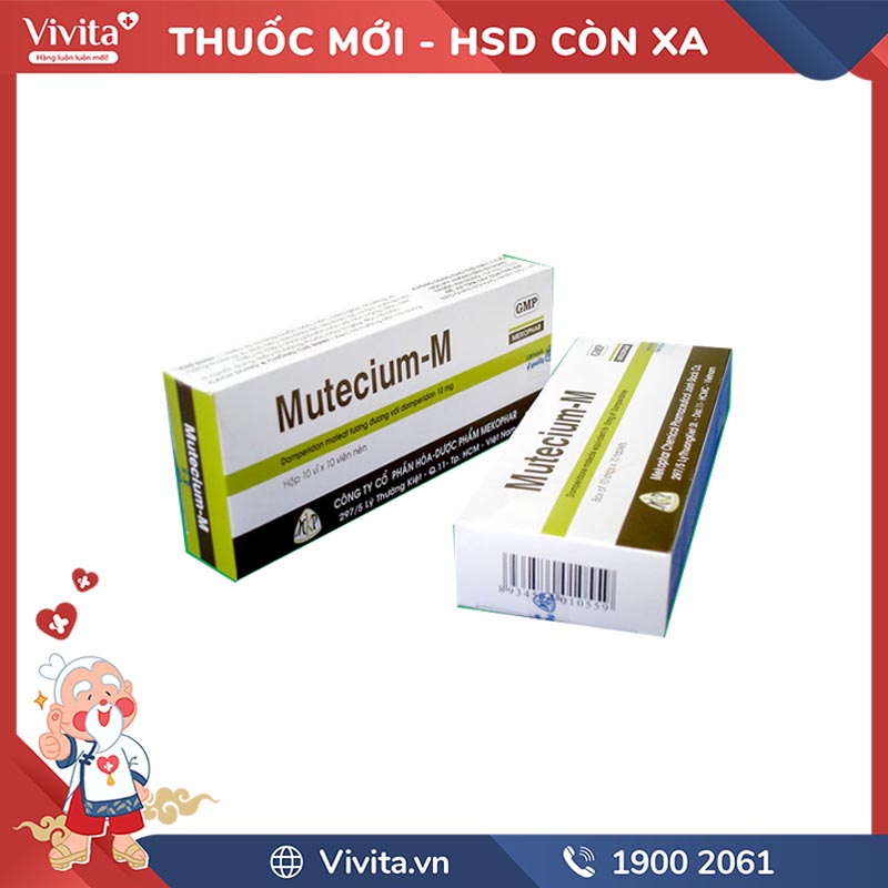 Thuốc chống nôn Mutecium-M 10mg | Hộp 100 viên