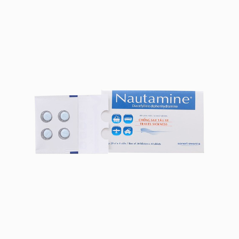Thuốc chống say tàu xe Nautamine | Hộp 80 viên