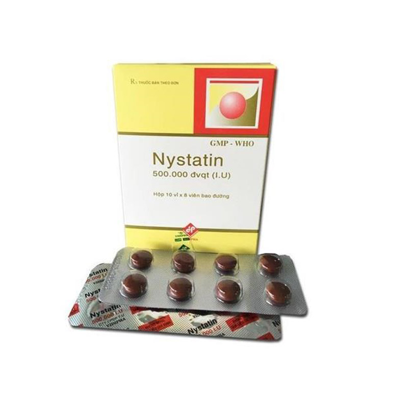 Thuốc kháng nấm Nystatin 500.000 U.I VIDIPHA | Hộp 16 viên