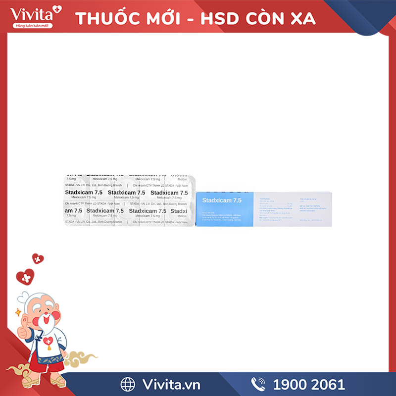 Thuốc giảm đau, kháng viêm Stadxicam 7.5mg | Hộp 50 viên