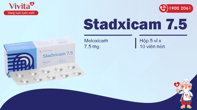 Thuốc giảm đau, kháng viêm Stadxicam 7.5mg hộp 50 viên
