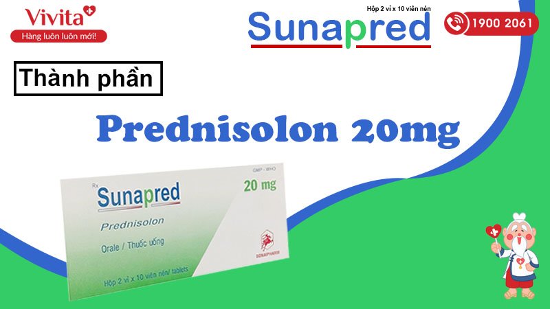 Thành phần thuốc kháng viêm Sunapred