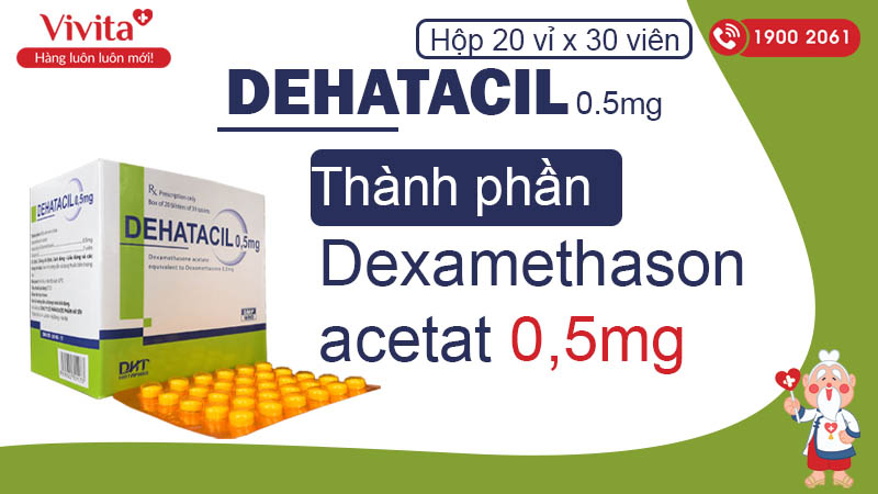 Thành phần thuốc dehatacil 0.5mg hộp 600 viên