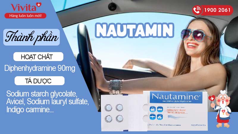 Thành phần thuốc chống say tàu xe Nautamine
