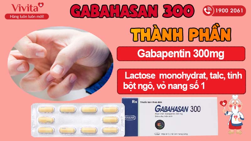 Thành phần thuốc trị động kinh Gabahasan 300