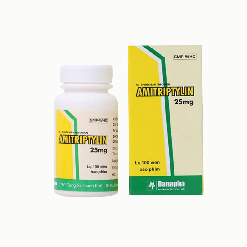 Thuốc trị trầm cảm Amitriptylin 25mg | Chai 100 viên