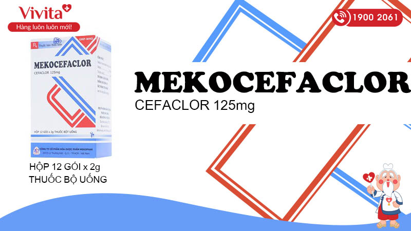 Thuốc kháng sinh Mekocefaclor 125mg hộp 12 gói