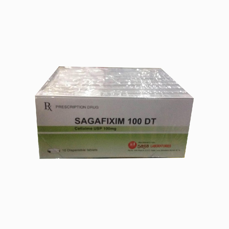 Thuốc kháng sinh trị nhiễm khuẩn Sagafixim 100 DT | Hộp 10 viên