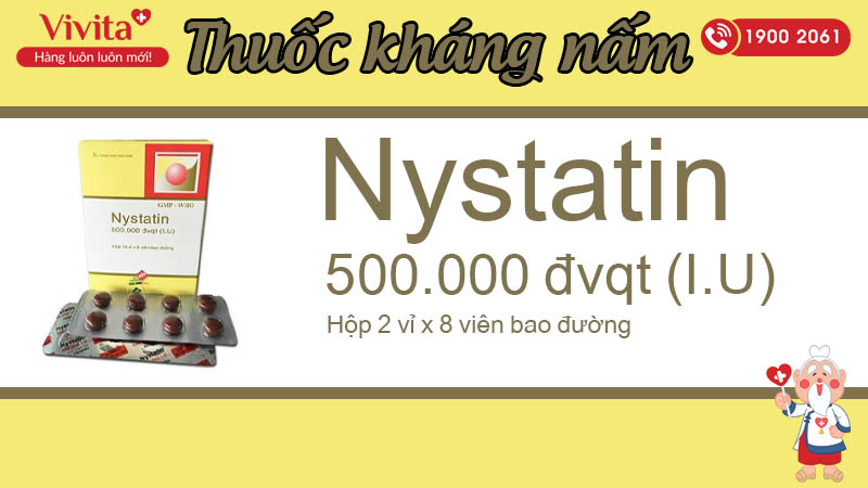 Thuốc Nystatin 500000 IU Vidipha