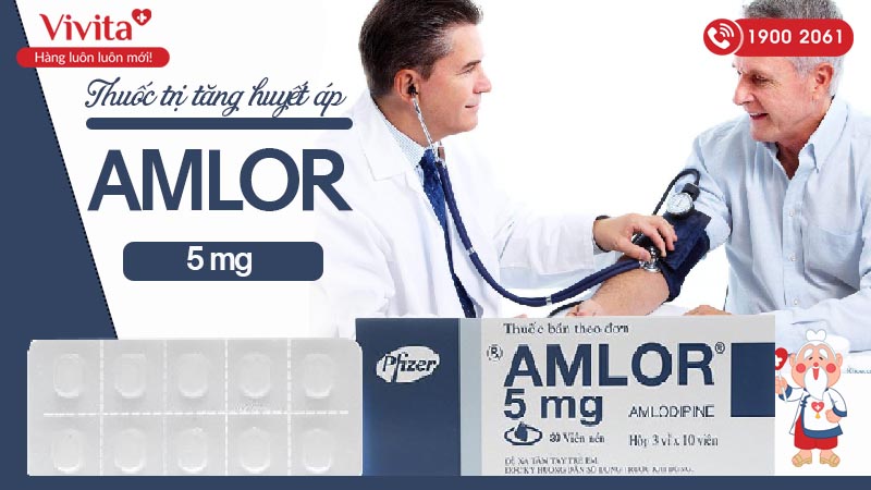 Thuốc trị cao huyết áp Amlor 5mg