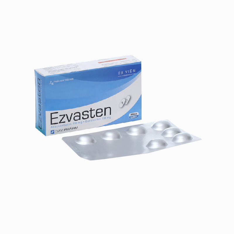 Thuốc trị mỡ máu Ezvasten 10mg | Hộp 28 viên
