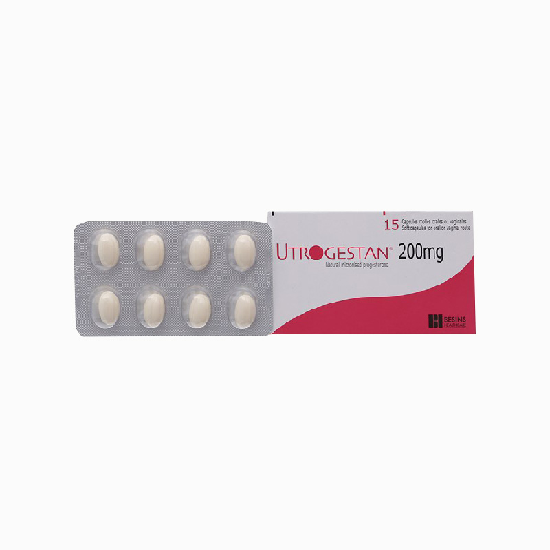 Thuốc bổ sung progesteron Utrogestan 200mg | Hộp 15 viên