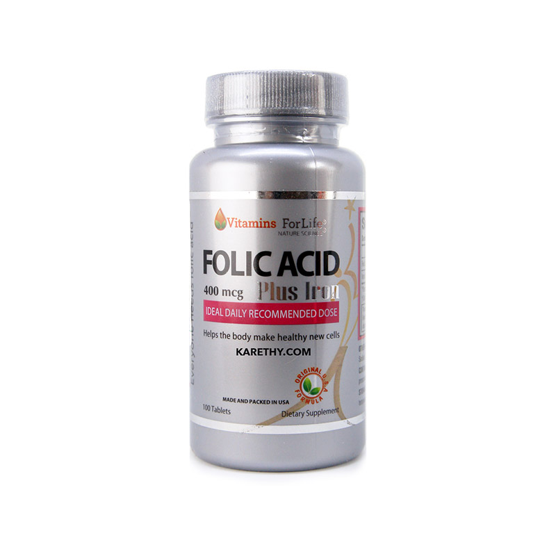 Viên Bổ Thai Folic Acid 400mcg Vitamins For Life (Hộp 100 viên)