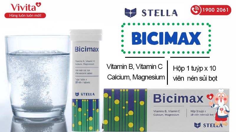 Viên sủi bổ sung vitamin và khoáng chất Bicimax