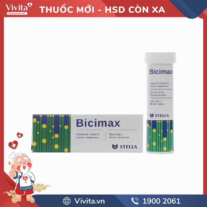 Viên sủi bổ sung vitamin và khoáng chất Bicimax | Tuýp 10 viên