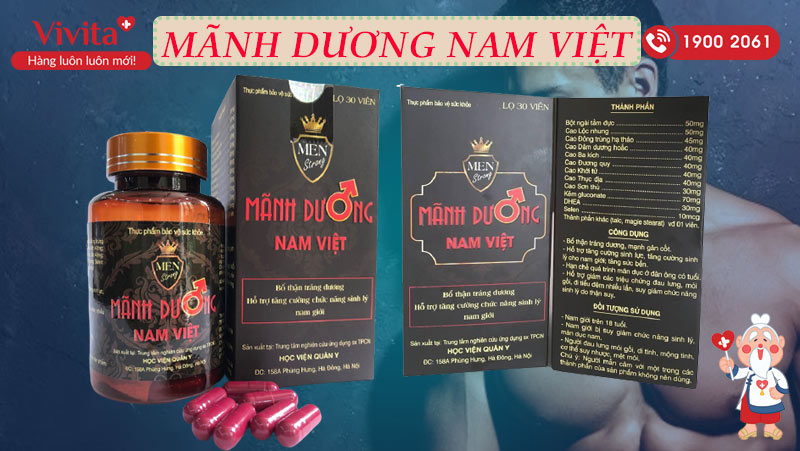 Viên Uống Mãnh Dương Nam Việt | Tăng Cường Sinh Lý Nam | Hộp 30 Viên