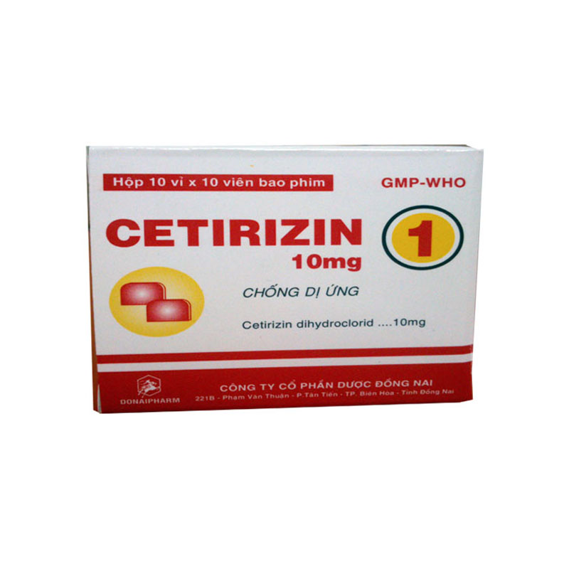 Thuốc kháng dị ứng Cetirizin 10mg Đồng Nai | Hộp 100 viên