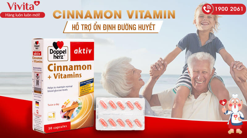 viên uống Cinnamon Vitamin hỗ trợ điều trị tiểu đường