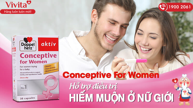 Viên uống Conceptive For Women hỗ trợ điều trị hiếm muộn ở nữ