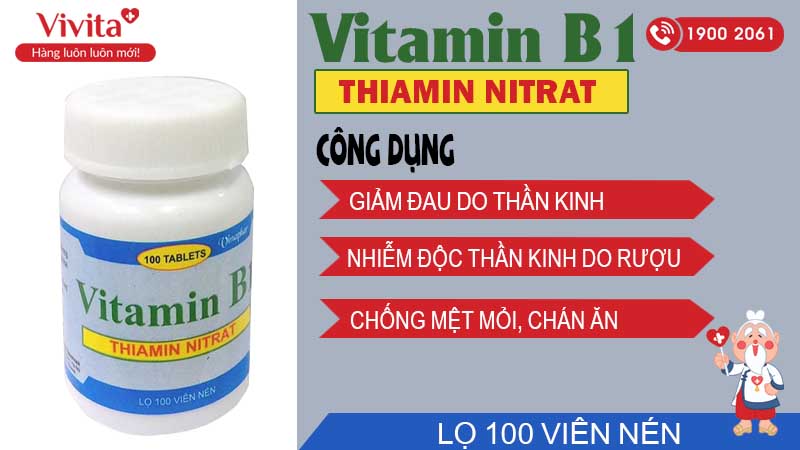 Công dụng vitamin B1 50mg