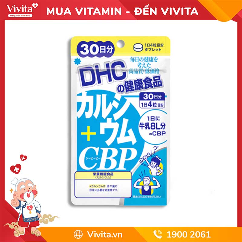 Viên Uống Bổ Sung Canxi DHC Calcium + CBP Nhật Bản