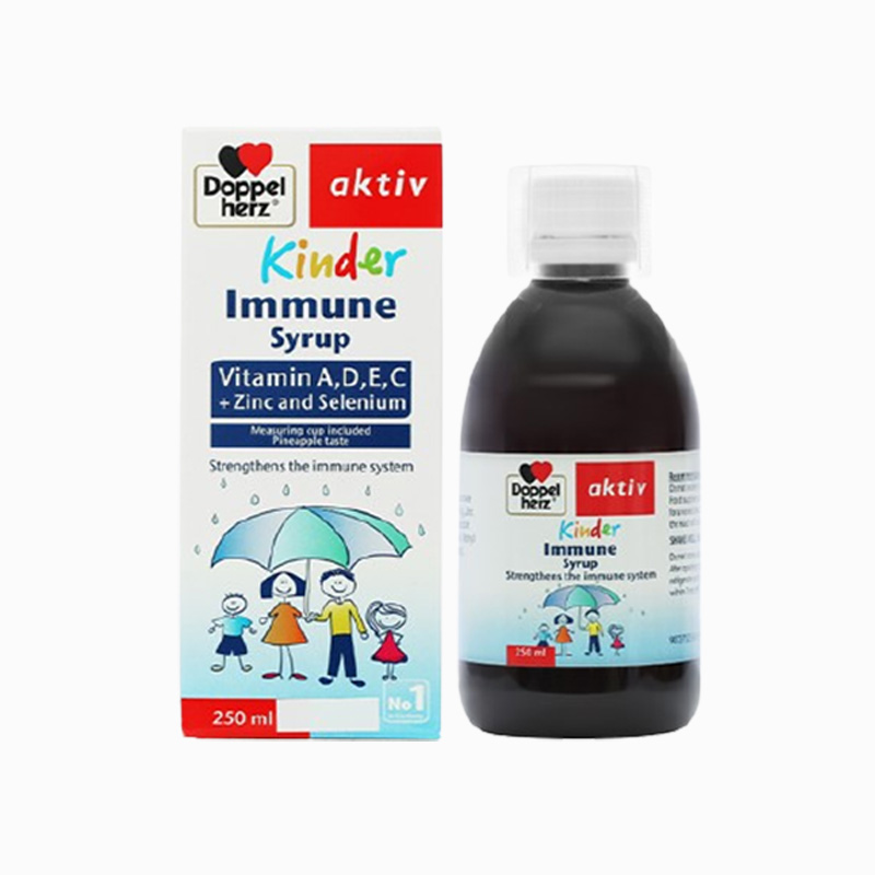 Siro Kinder Immune Syrup Hỗ Trợ Tăng Cường Hệ Miễn Dịch Cả Nhà | Chai 250ml