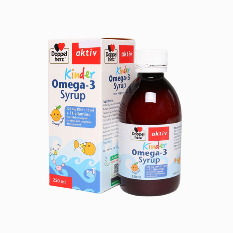 Siro Kinder Omega 3 Syrup Hỗ Trợ Tăng Cường Sức Khỏe Não Bộ Ở Trẻ | Chai 250ml
