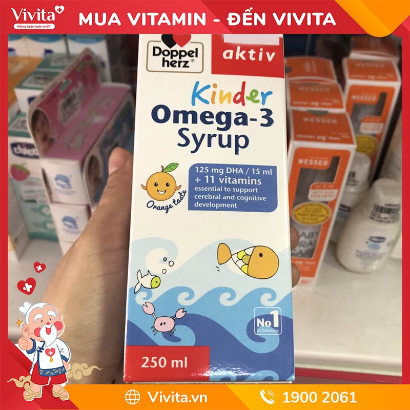 Siro Kinder Omega 3 Syrup Bổ Não Cho Trẻ Em (Chai 250ml)