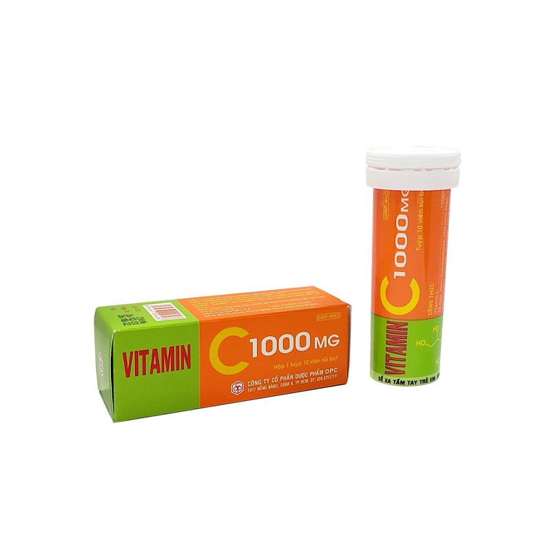 Viên sủi bổ sung vitamin C 1000mg OPC | Tuýp 10 viên