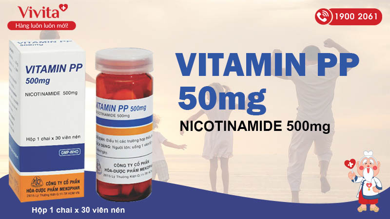 Vitamin PP 500mg Mekophar chai 30 viên 