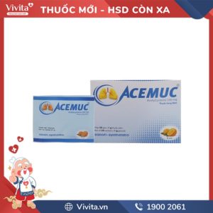 Thuốc long đờm Acemuc 200mg | Hộp 30 gói