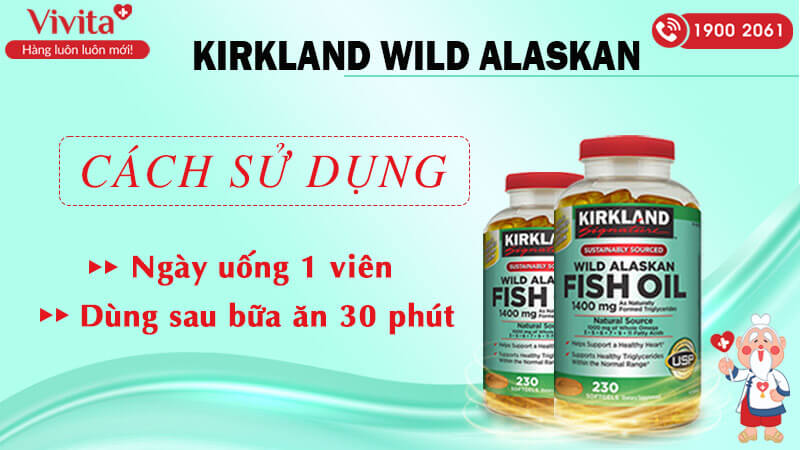 Cách sử dụng viên uống dầu cá Kirkland Wild Alaskan